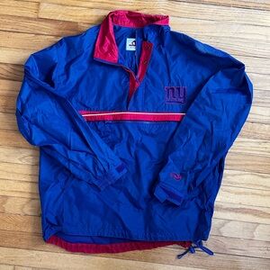 Vintage New York Giants Blue and Red Windbreaker